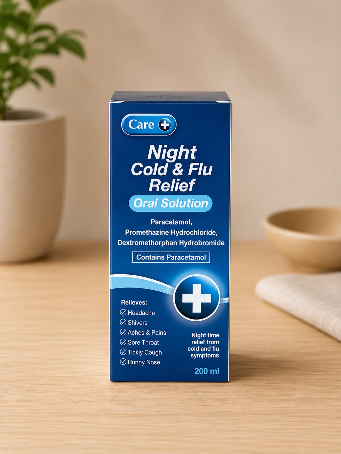 CARE NIGHT COLD&FLU SOL 200ML 1S